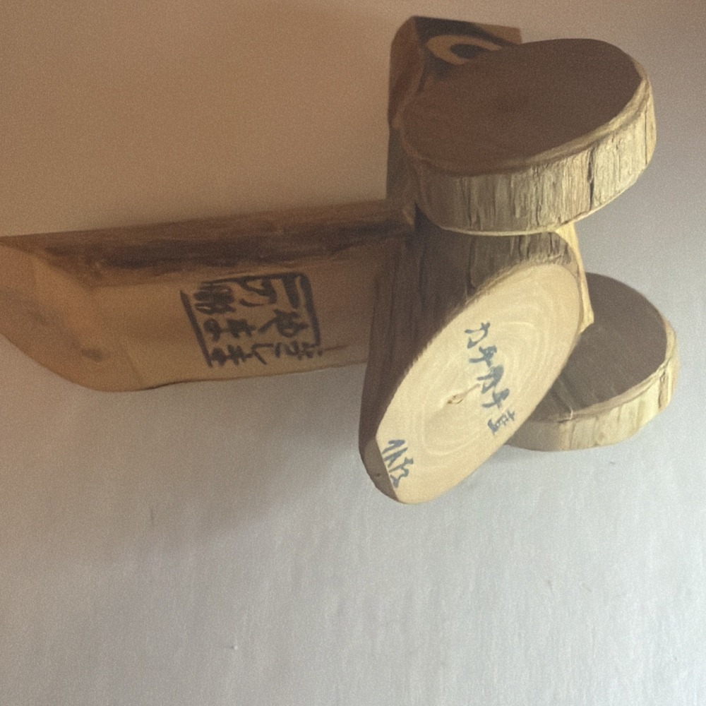 Kishima Japanese Wooden Click Clack Bird Toy on wheels signed Japan Folk Art - Picture 11 of 16